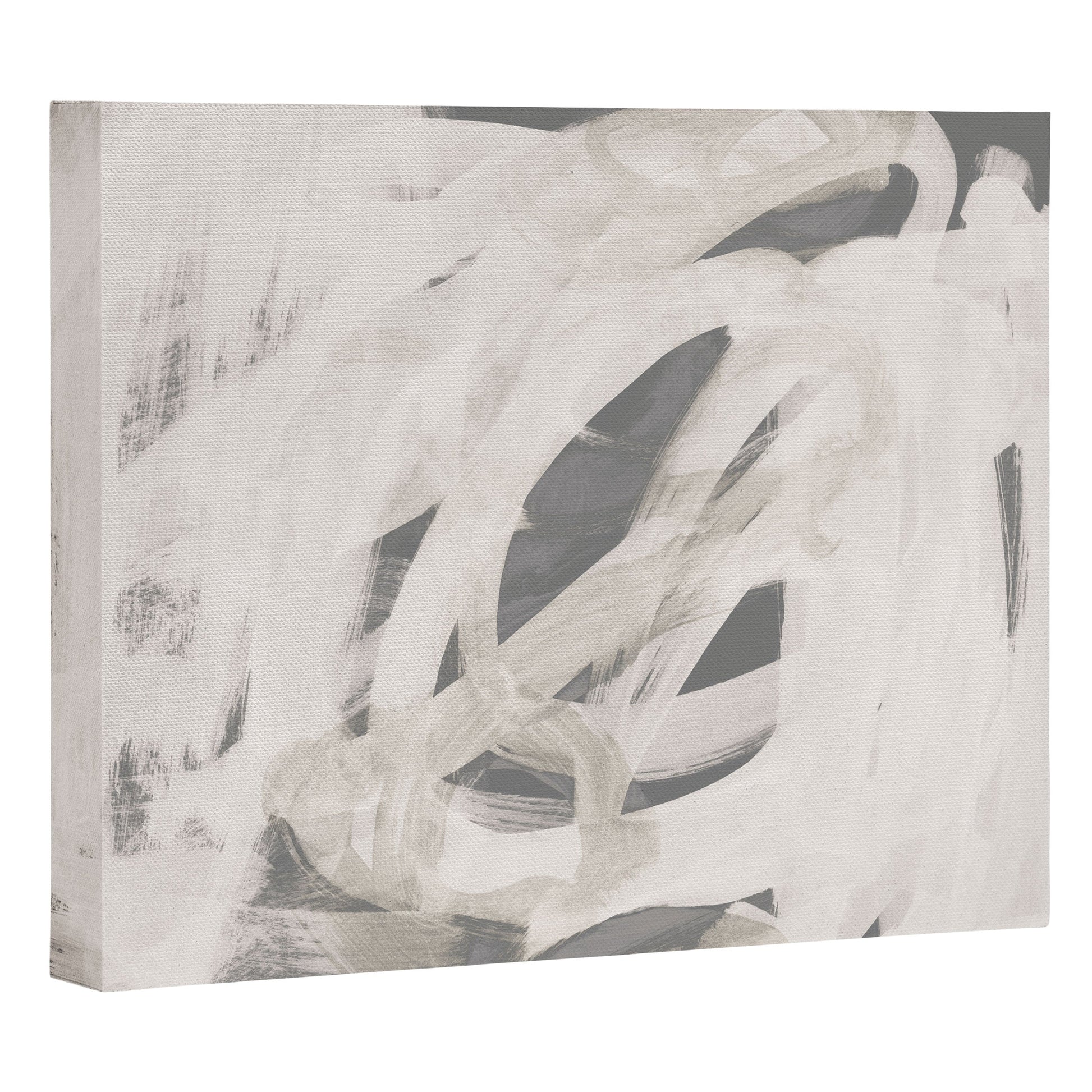 abstract brushstrokes neutral Canvas Print Gallery Image 3