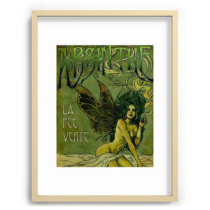 Vintage Parisian Green Fairy Absinthe Alcoholic Aperitif Advertisement Poster Framed Art Print Gallery Image 100