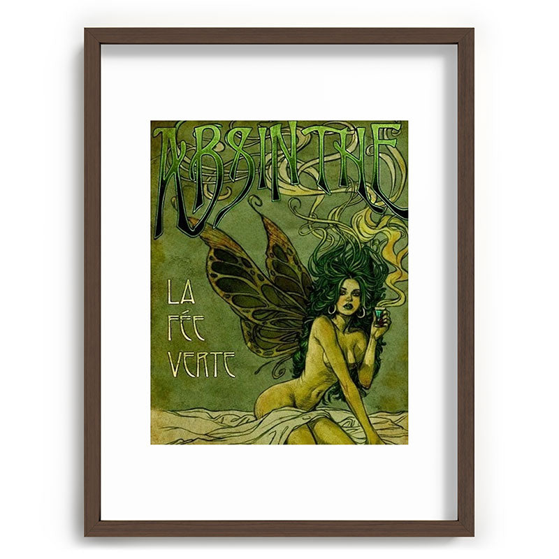Vintage Parisian Green Fairy Absinthe Alcoholic Aperitif Advertisement Poster Framed Art Print Gallery Image 91