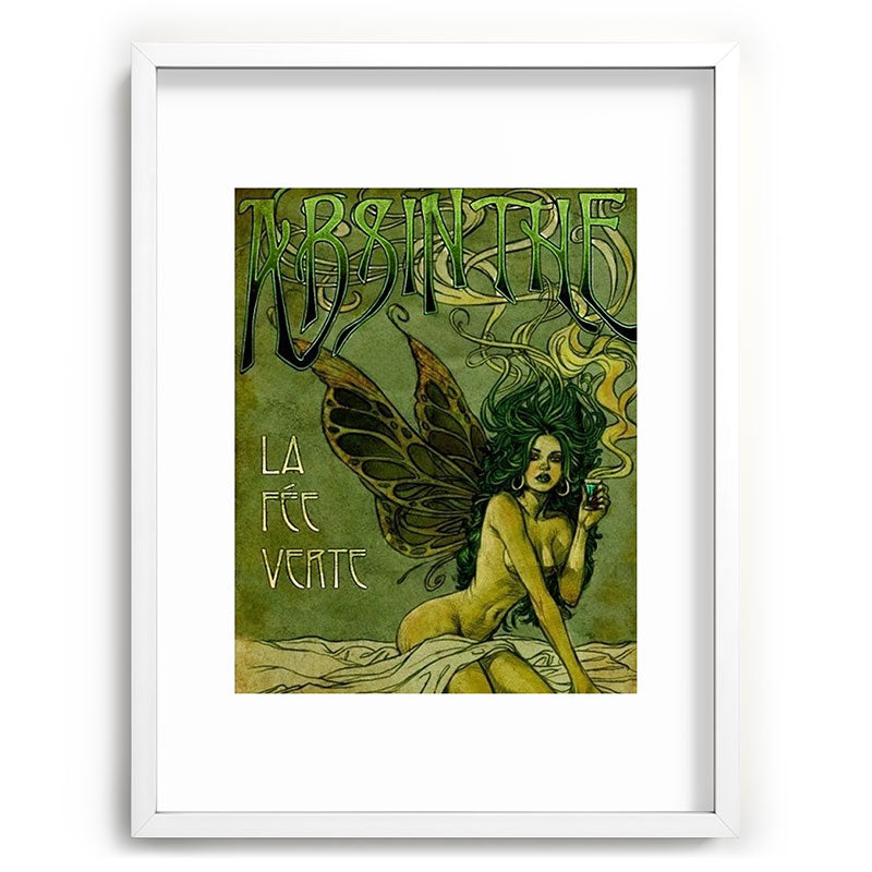 Vintage Parisian Green Fairy Absinthe Alcoholic Aperitif Advertisement Poster Framed Art Print Gallery Image 108