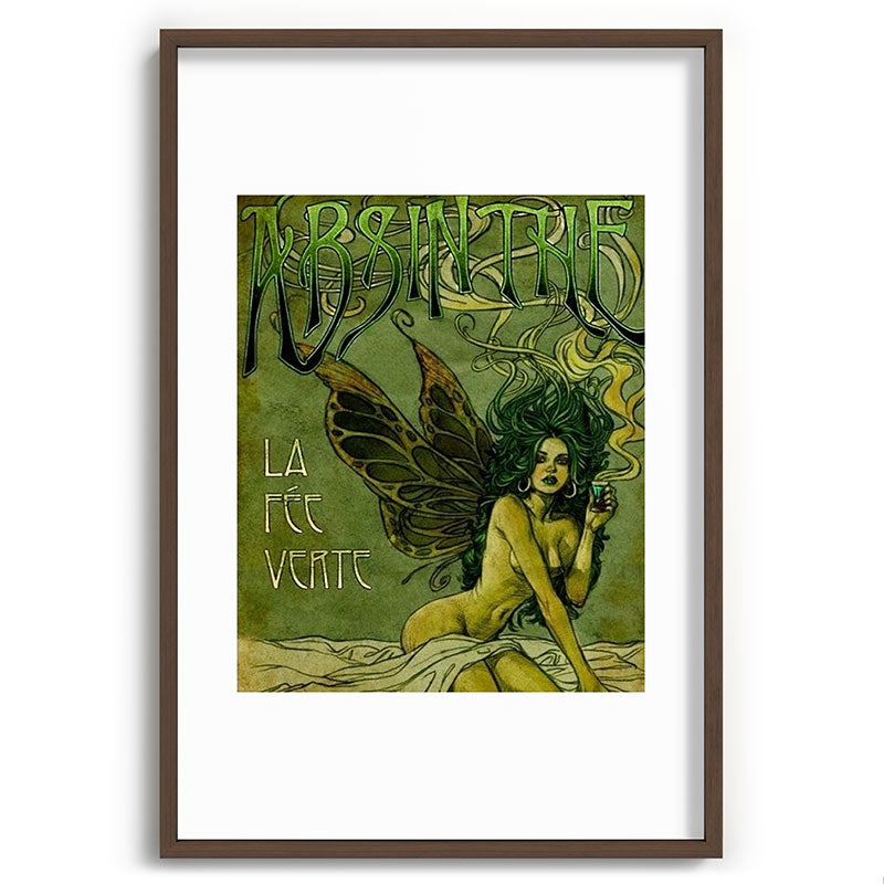 Vintage Parisian Green Fairy Absinthe Alcoholic Aperitif Advertisement Poster Framed Art Print Gallery Image 94