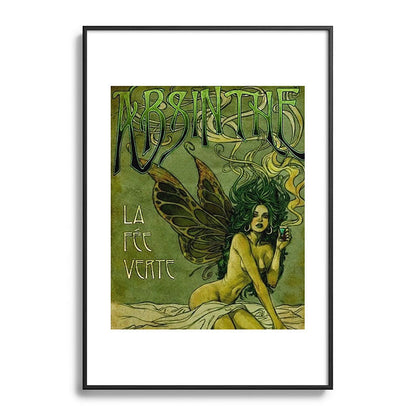 Vintage Parisian Green Fairy Absinthe Alcoholic Aperitif Advertisement Poster Framed Art Print Gallery Image 113