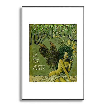 Vintage Parisian Green Fairy Absinthe Alcoholic Aperitif Advertisement Poster Framed Art Print Gallery Image 117
