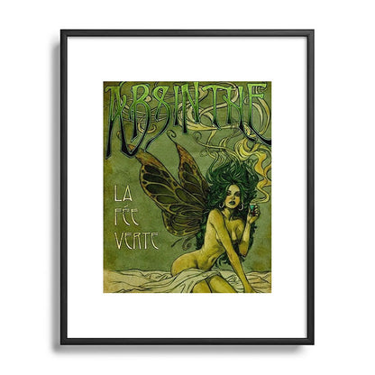 Vintage Parisian Green Fairy Absinthe Alcoholic Aperitif Advertisement Poster Framed Art Print Gallery Image 112