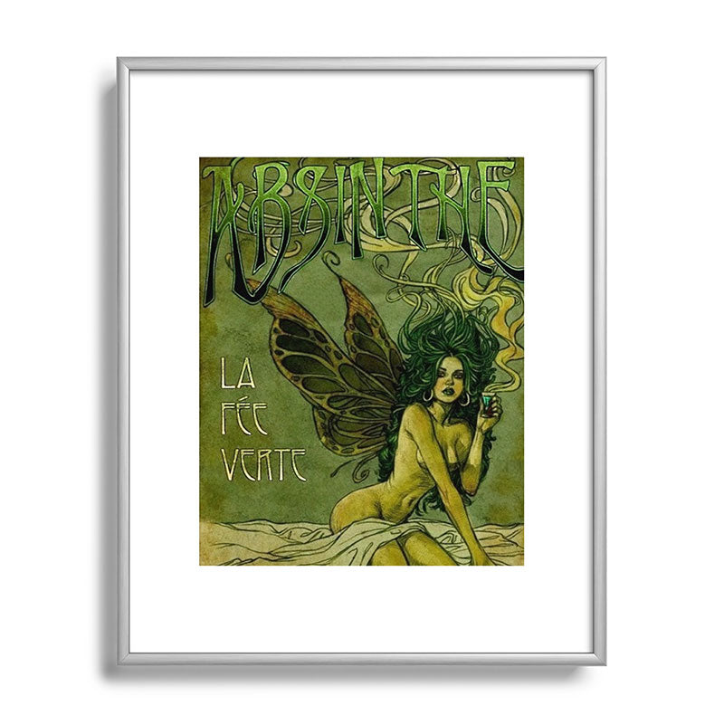 Vintage Parisian Green Fairy Absinthe Alcoholic Aperitif Advertisement Poster Framed Art Print Gallery Image 131