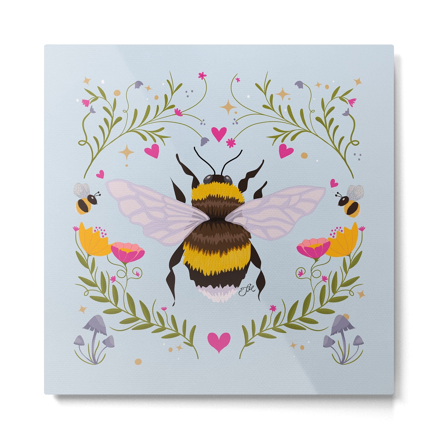 Bumblebee Garden Metal Print Gallery Image 1
