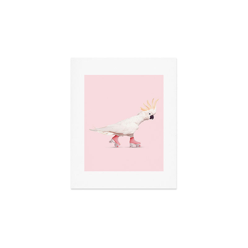ROLLERSKATING COCKATOO Art Print Gallery Image 1