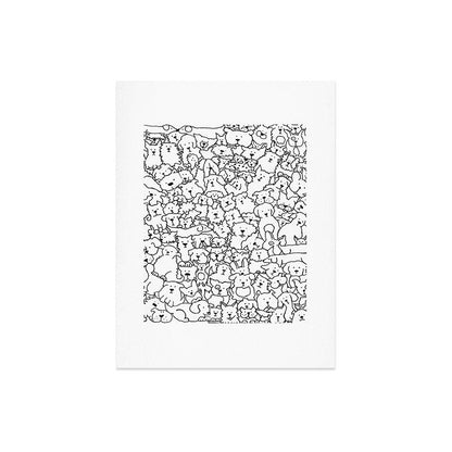 Dog Doodle Art Art Print Gallery Image 8