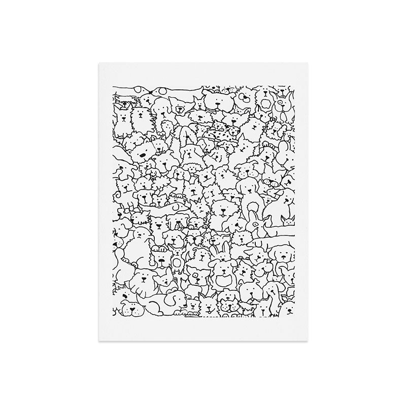 Dog Doodle Art Art Print Gallery Image 9
