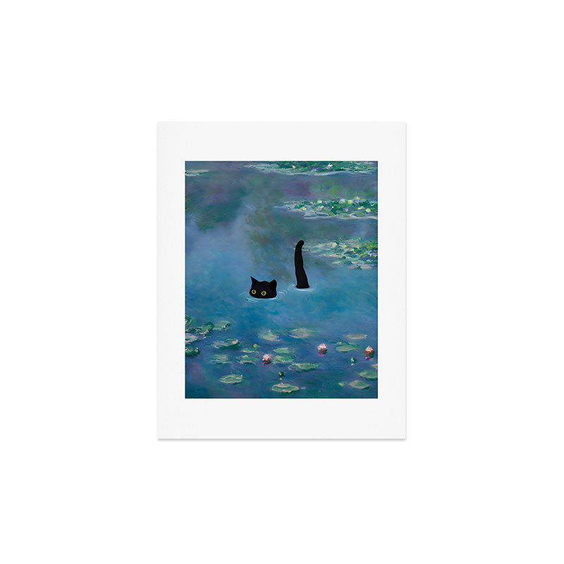 Cat Monet Waterlily Art Print Gallery Image 3