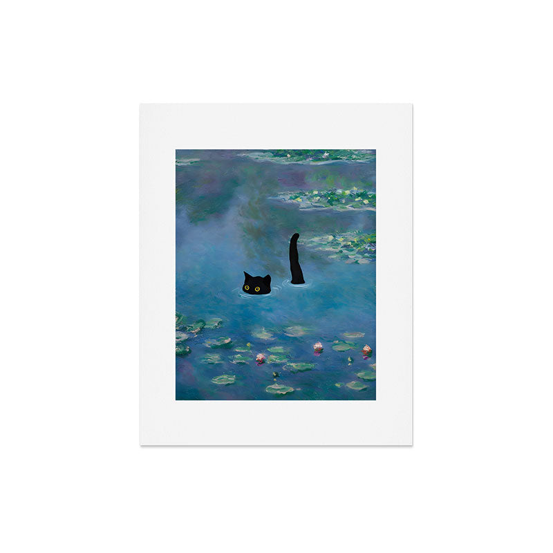 Cat Monet Waterlily Art Print Gallery Image 4
