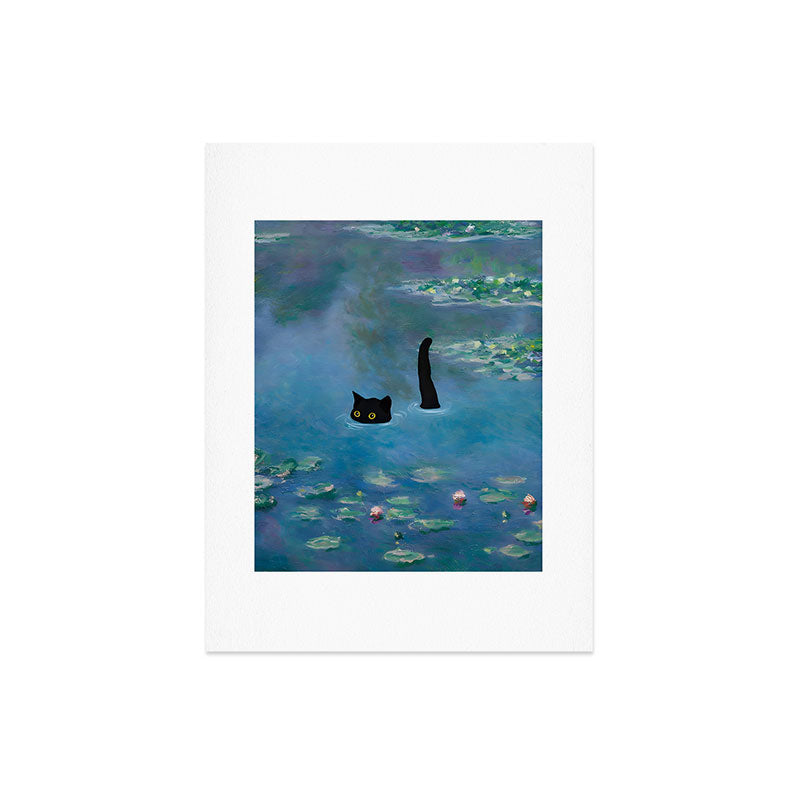 Cat Monet Waterlily Art Print Gallery Image 6