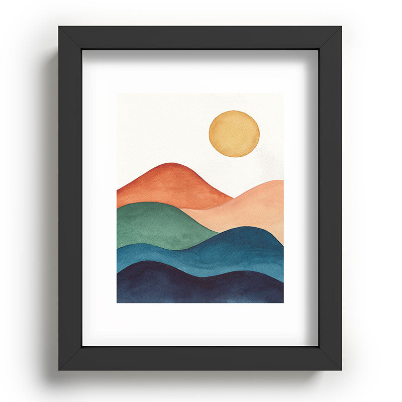Colorful Abstract Mountains Framed Art Print Gallery Image 78