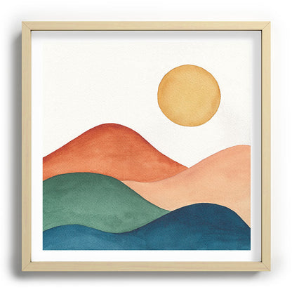 Colorful Abstract Mountains Framed Art Print Gallery Image 109