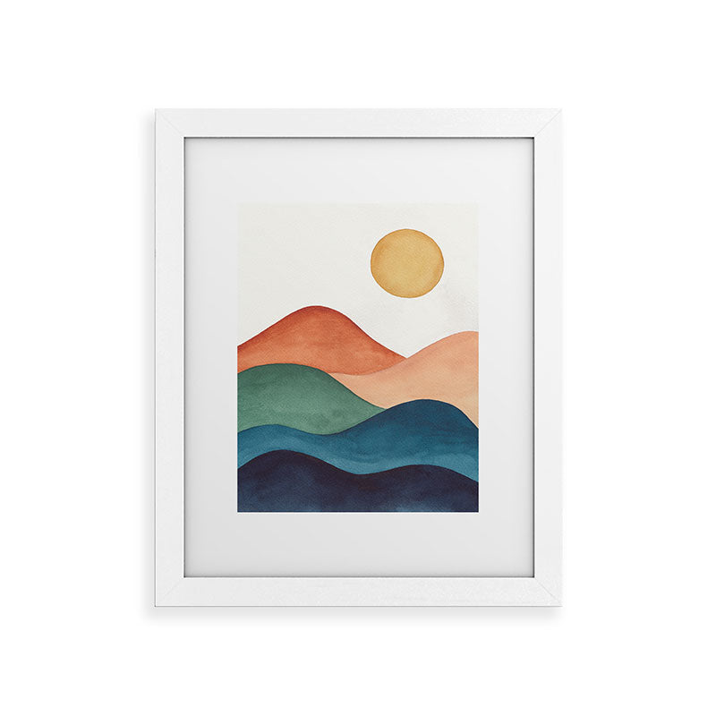 Colorful Abstract Mountains Framed Art Print Gallery Image 75