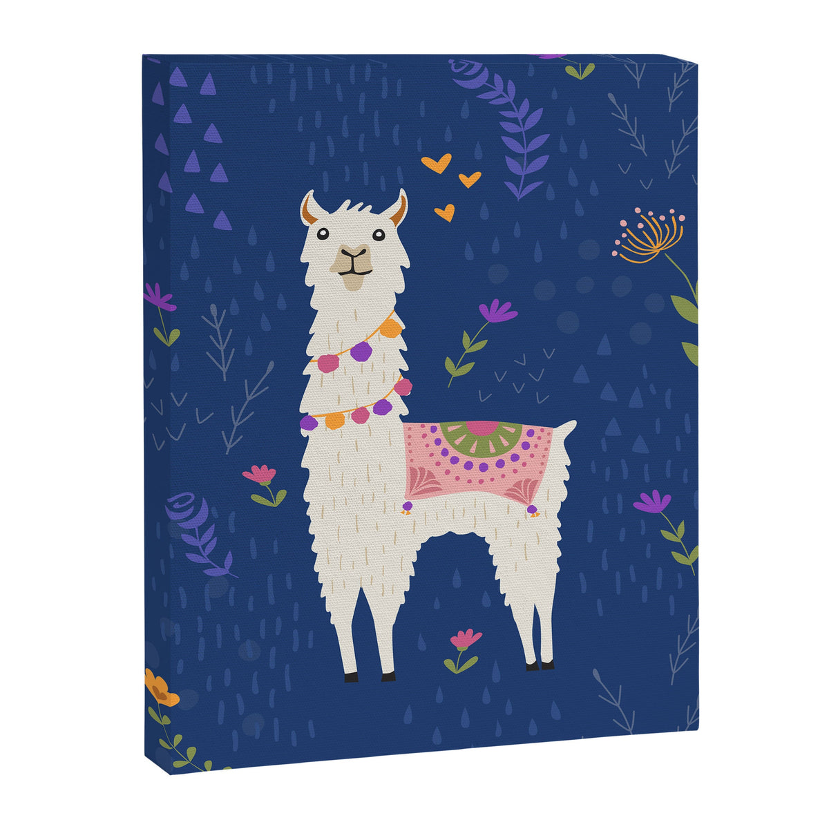 Llama on Blue Canvas Print Gallery Image 5