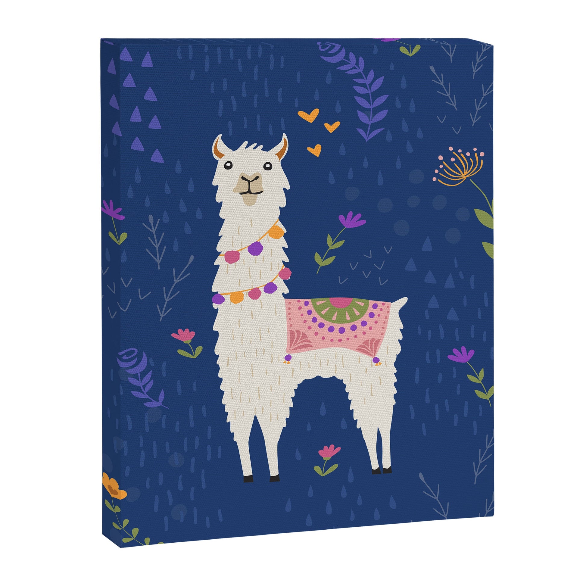 Llama on Blue Canvas Print Gallery Image 6