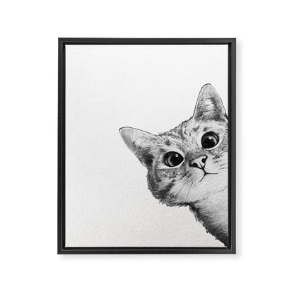 sneaky cat Framed Canvas Print Gallery Image 7