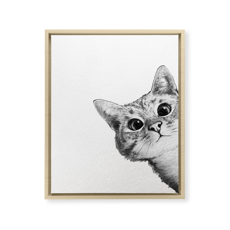 sneaky cat Framed Canvas Print Gallery Image 21