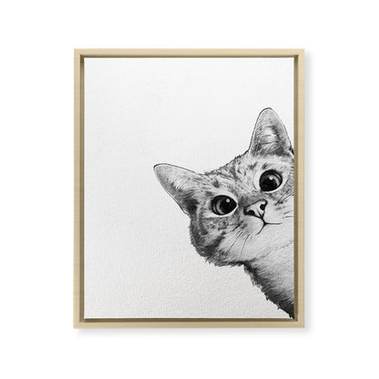 sneaky cat Framed Canvas Print Gallery Image 22