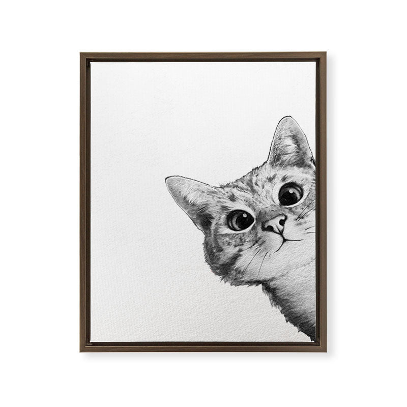 sneaky cat Framed Canvas Print Gallery Image 13