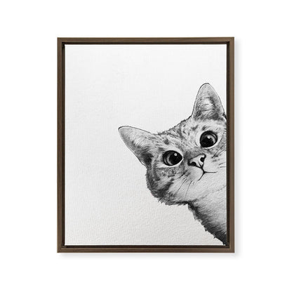 sneaky cat Framed Canvas Print Gallery Image 17