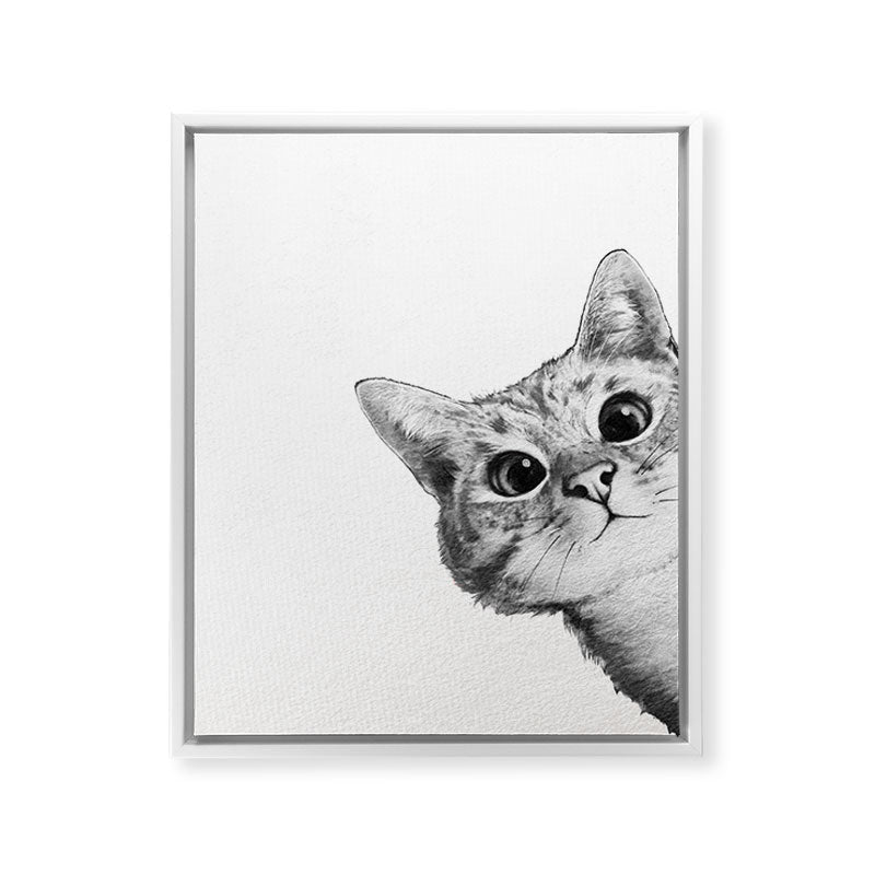 sneaky cat Framed Canvas Print Gallery Image 34