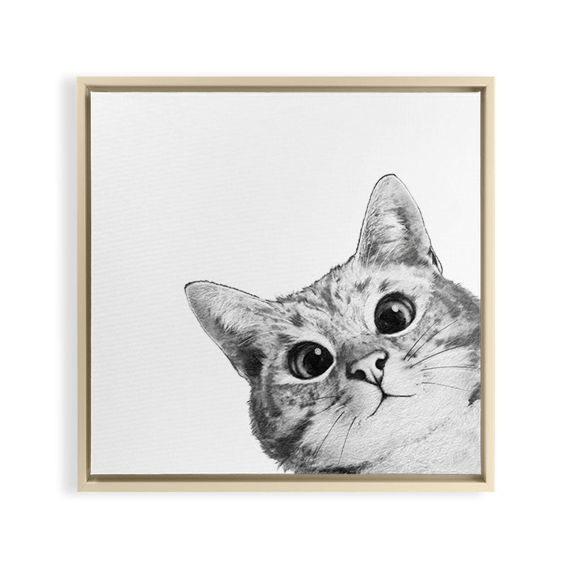 sneaky cat Framed Canvas Print Gallery Image 24