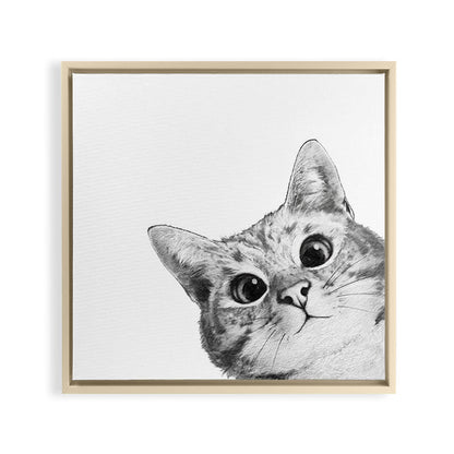 sneaky cat Framed Canvas Print Gallery Image 24