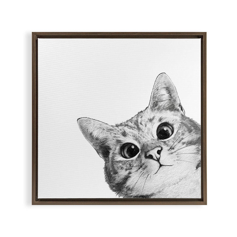 sneaky cat Framed Canvas Print Gallery Image 11