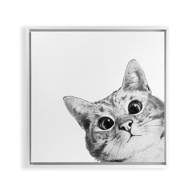 sneaky cat Framed Canvas Print Gallery Image 36
