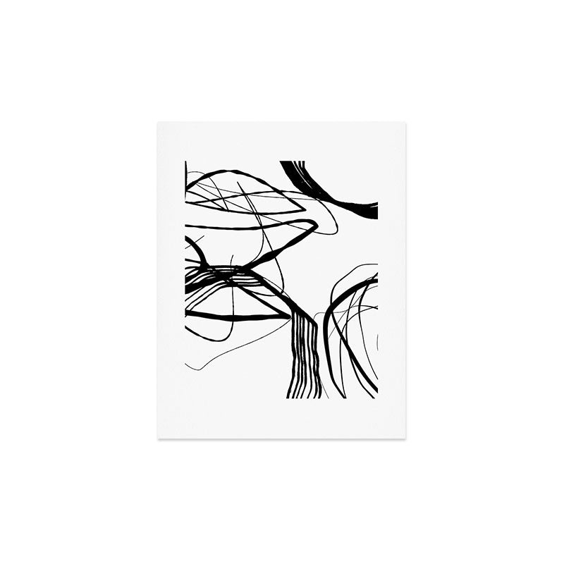 Flowing Ink Dynamics Black And White Art Print Gallery Image 2