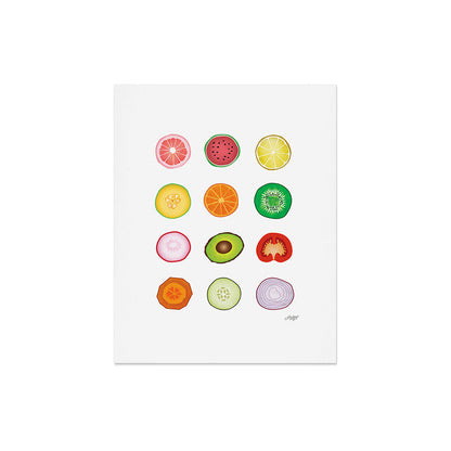 Fruits and Vegetables Collage Art Print Gallery Image 4