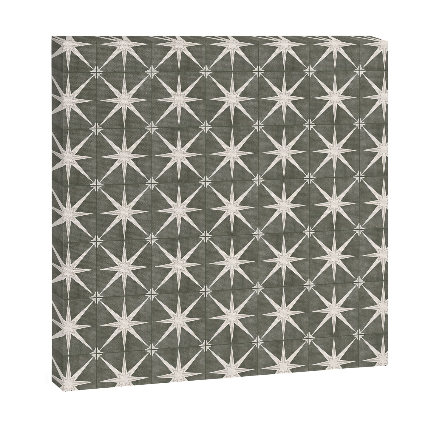 arlo star tile - olive Canvas Print Gallery Image 2