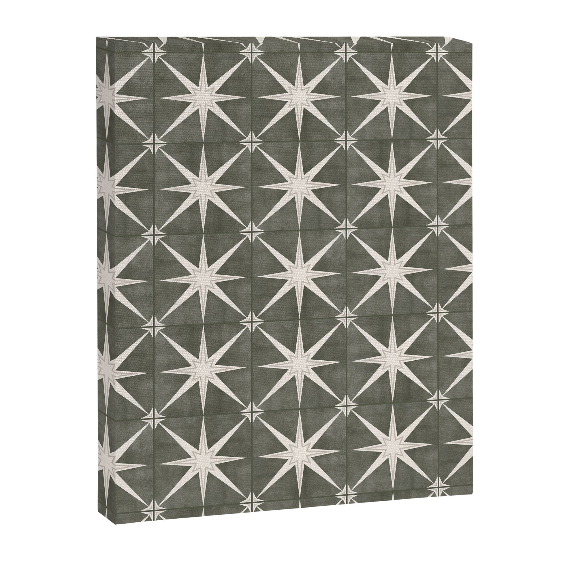 arlo star tile - olive Canvas Print Gallery Image 4