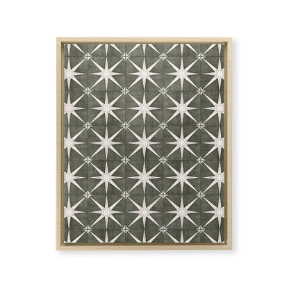 arlo star tile - olive Framed Canvas Print Gallery Image 19