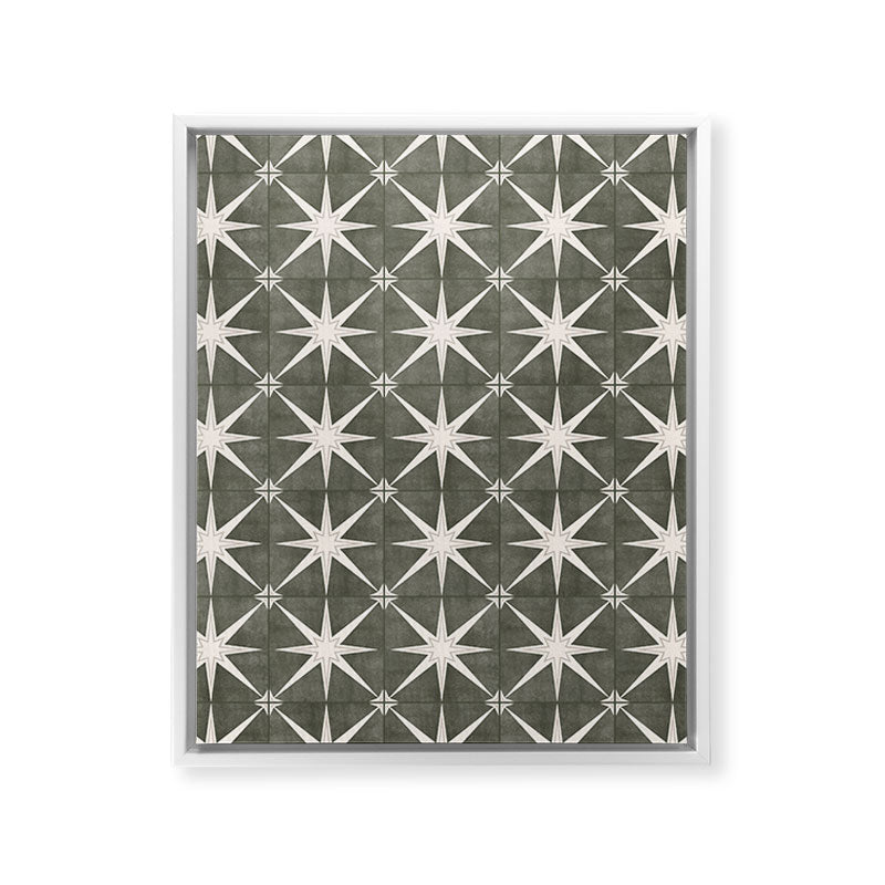 arlo star tile - olive Framed Canvas Print Gallery Image 34