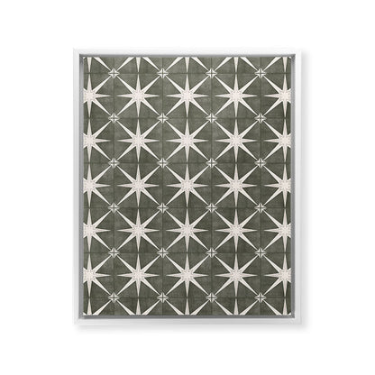 arlo star tile - olive Framed Canvas Print Gallery Image 34