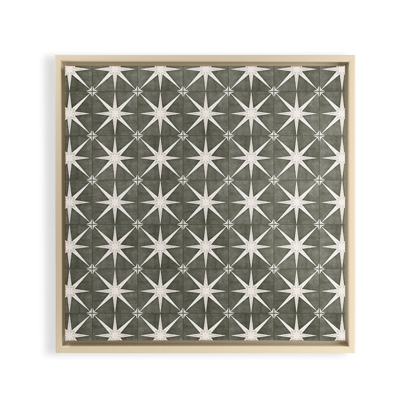 arlo star tile - olive Framed Canvas Print Gallery Image 20