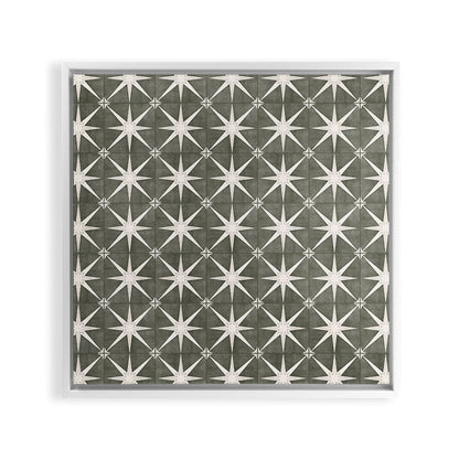 arlo star tile - olive Framed Canvas Print Gallery Image 29