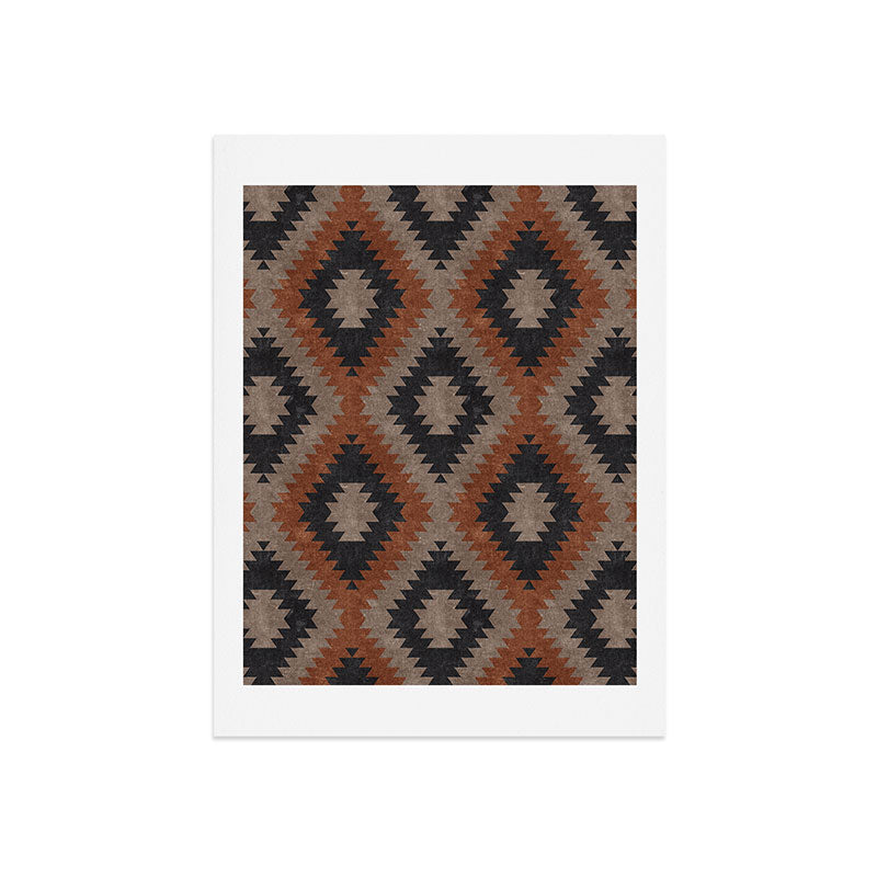 aztec neutrals - inkwell & taupe Art Print Gallery Image 5