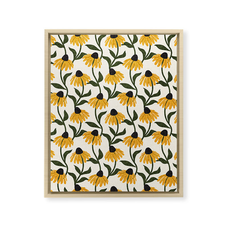 coneflowers - cream Framed Canvas Print Gallery Image 25