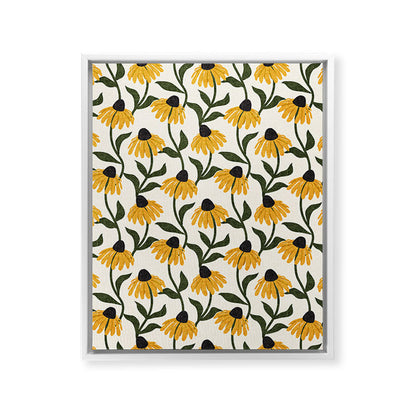 coneflowers - cream Framed Canvas Print Gallery Image 30