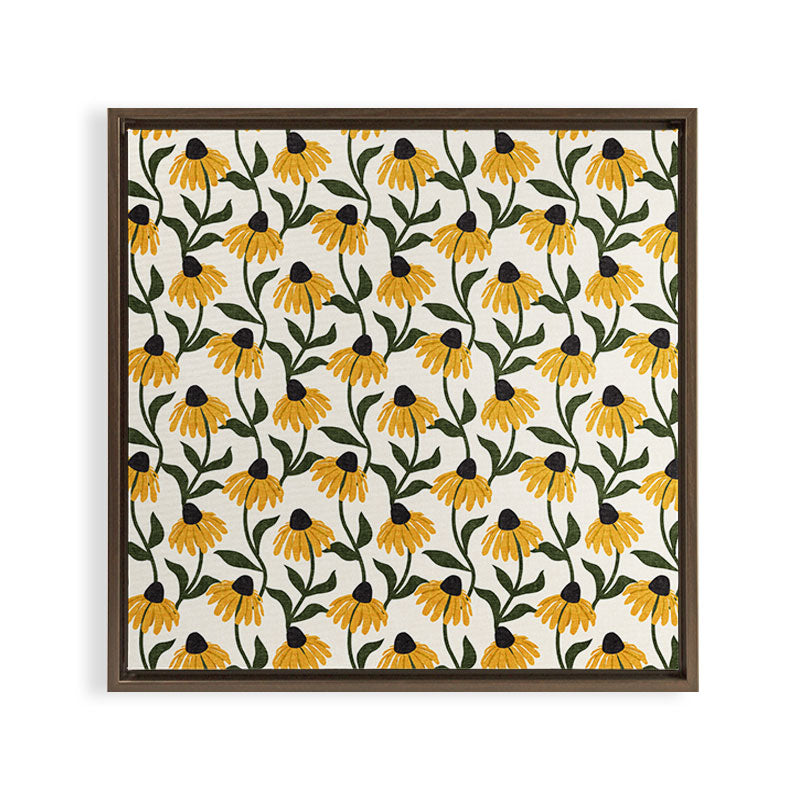 coneflowers - cream Framed Canvas Print Gallery Image 18