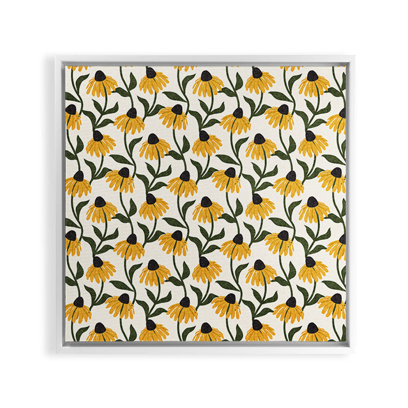 coneflowers - cream Framed Canvas Print Gallery Image 33