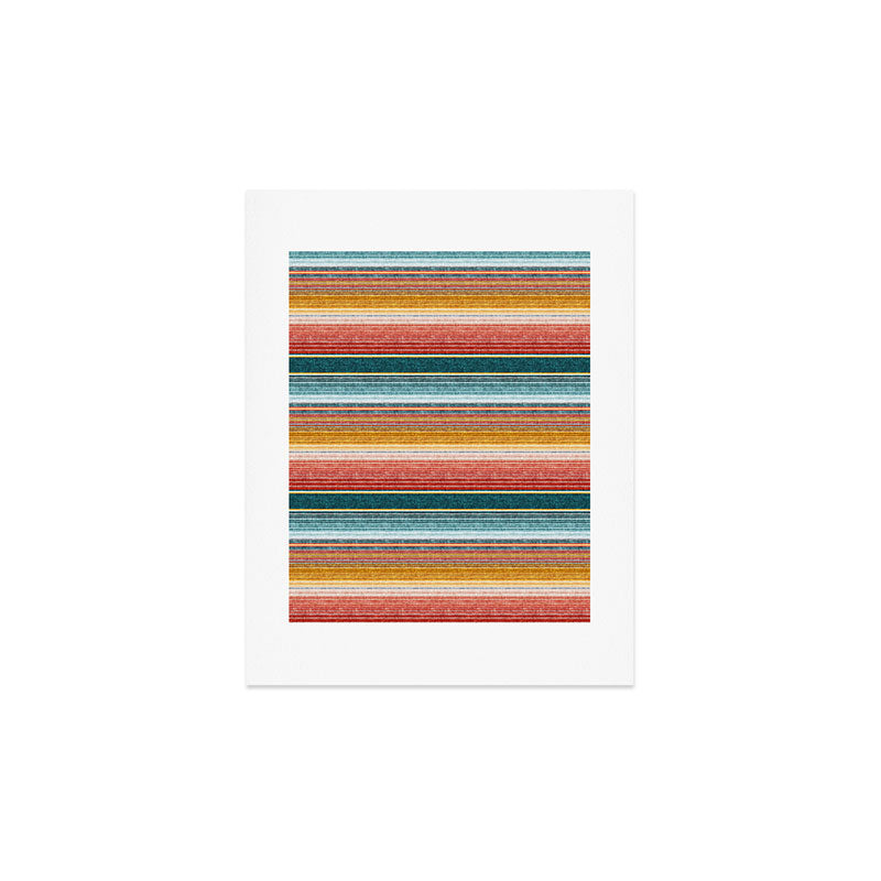 serape southwest stripe - orange & teal Art Print Gallery Image 2
