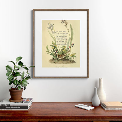 Bird Divinations: Field Bunting (about: almanacofbirds.org) Framed Art Print Gallery Image 14