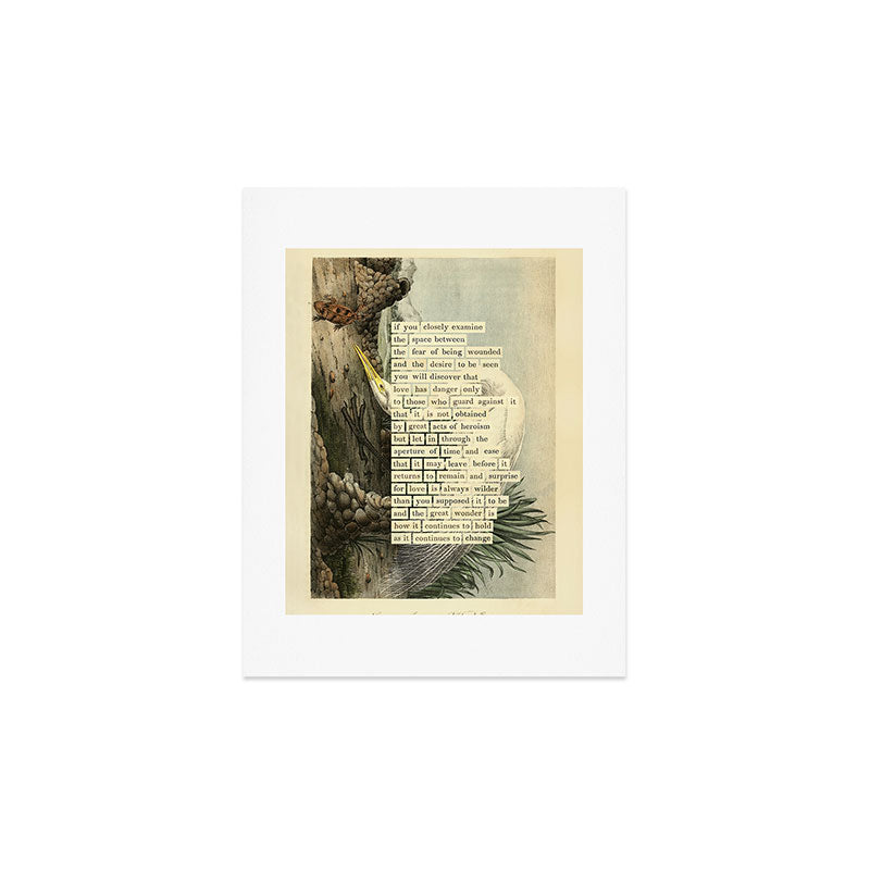 Great White Egret Divination from # An Almanac of Birds # Divinations for Uncertain Days Art Print Gallery Image 2