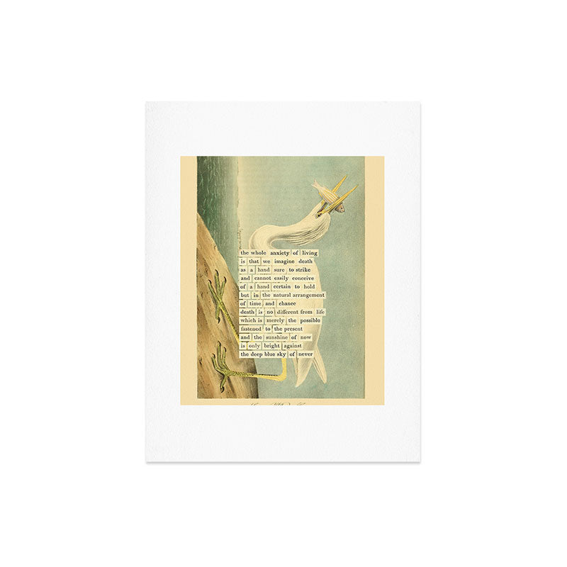 Great White Heron Divination from # An Almanac of Birds # Divinations for Uncertain Days Art Print Gallery Image 6