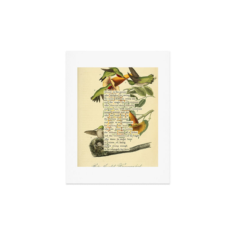 Ruby-throated Hummingbird Divination from # An Almanac of Birds # Divinations for Uncertain Days Art Print Gallery Image 3